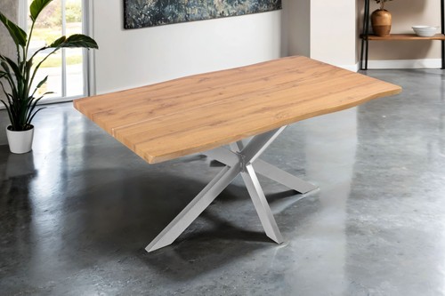 Esstisch baumkante holz optik - esstisch,