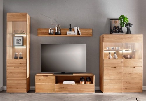 Wohnwand massivholz eiche - i,