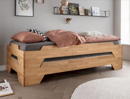 Stapelbett einzelbett 90x200cm - stapelbett,