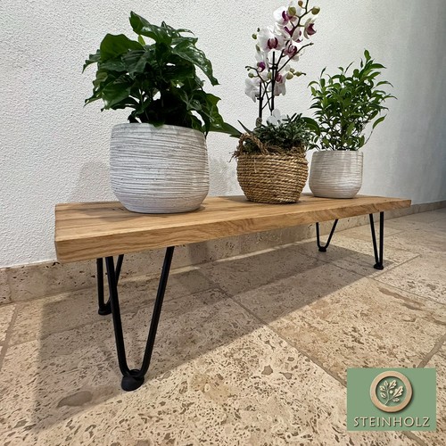 Blumenbank aus wildeiche - blumenbank,