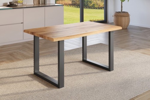 Esstisch baumkante holz optik - baumkante, holz-optik