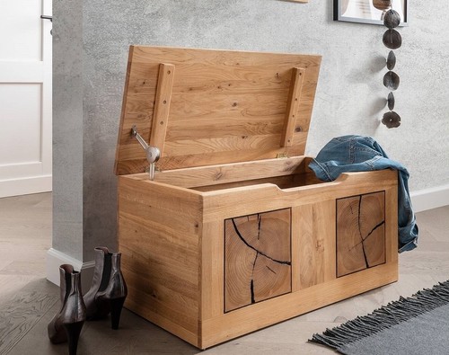 Truhe 80x40cm massivholz - truhe, eiche