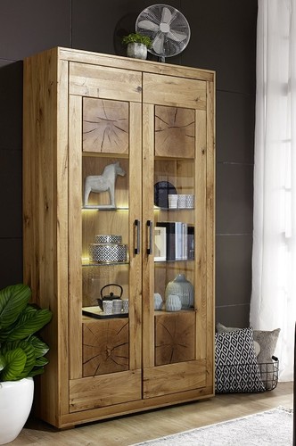 Vitrine schrank wildeiche - vitrine,