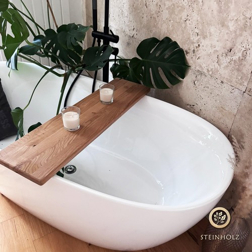 Badewannenablage aus wildeiche - badewannenablage,