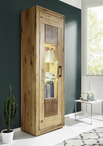 Vitrine schrank wildeiche - schrank,